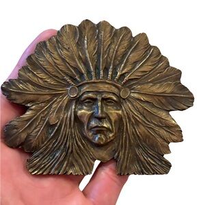 Vintage Bronze Sitting Bull Belt Buckle